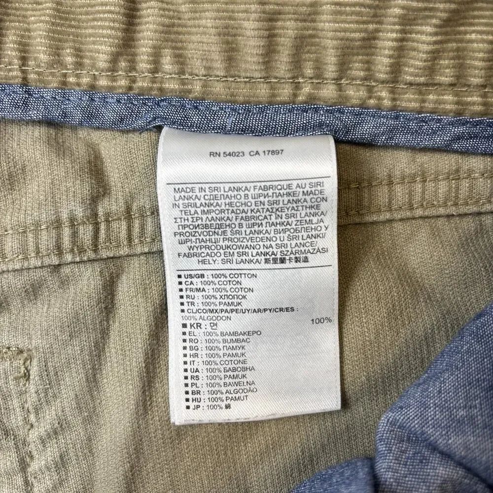 Banana Republic Pima Cotton Corduroy Jeans Pants Mens Size 36x32 Tan Meas 36x32